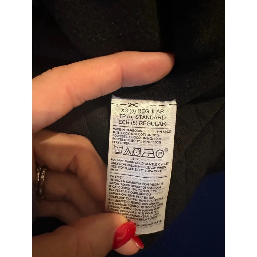 Old Navy Kids Quilted Snap Neck Hoodie XS‎ TP 5 Black Gray Boys Girls